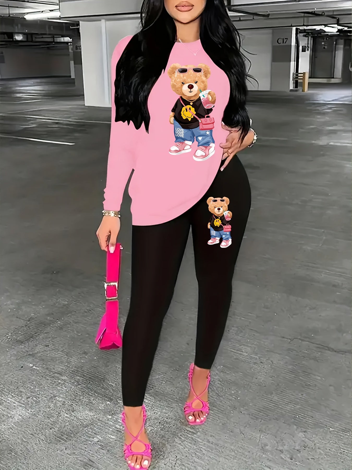 WOMEN CARTOON TEDDYBEAR